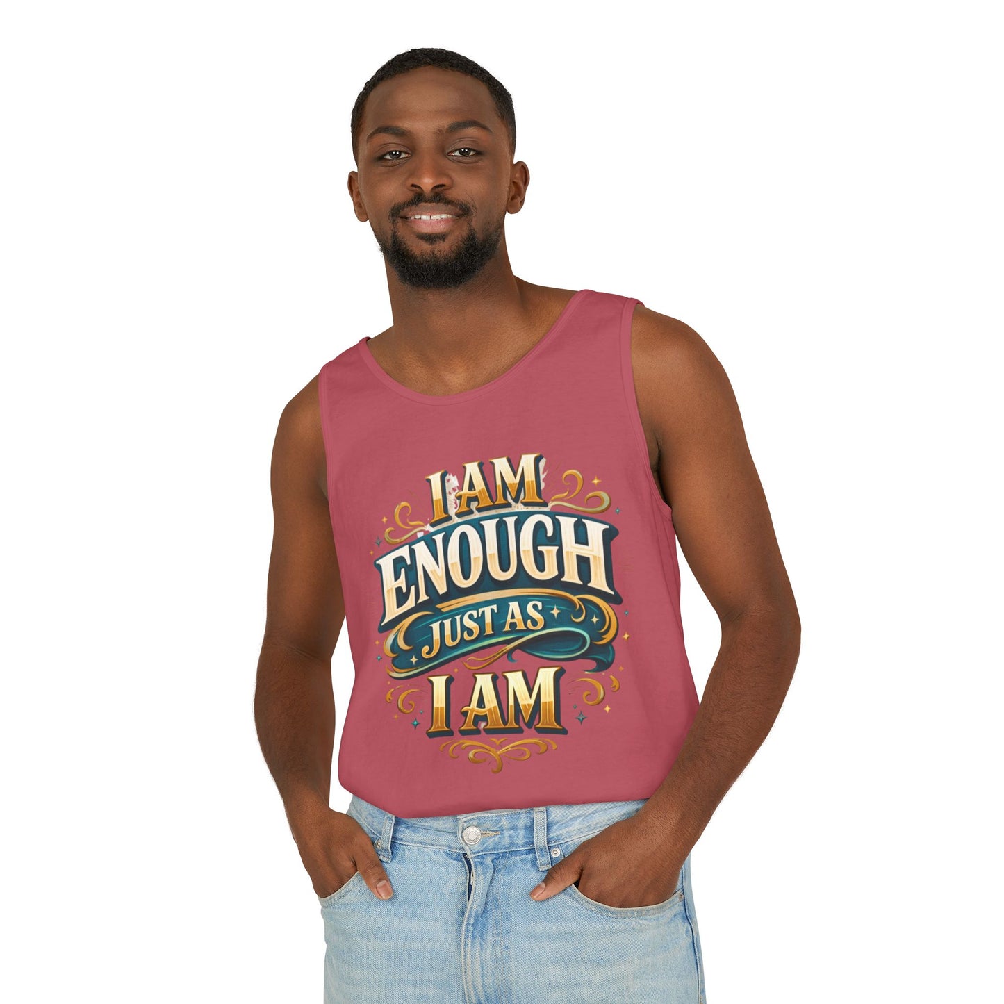 I Am Enough Graphic Tank Top – Inspirational Self-Love Motivational Design