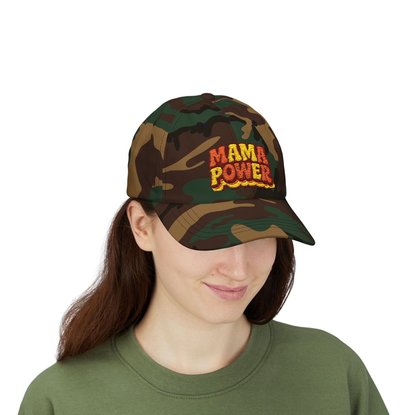 MAMA POWER Classic Dad Cap — Embroidered Baseball Hat for Moms