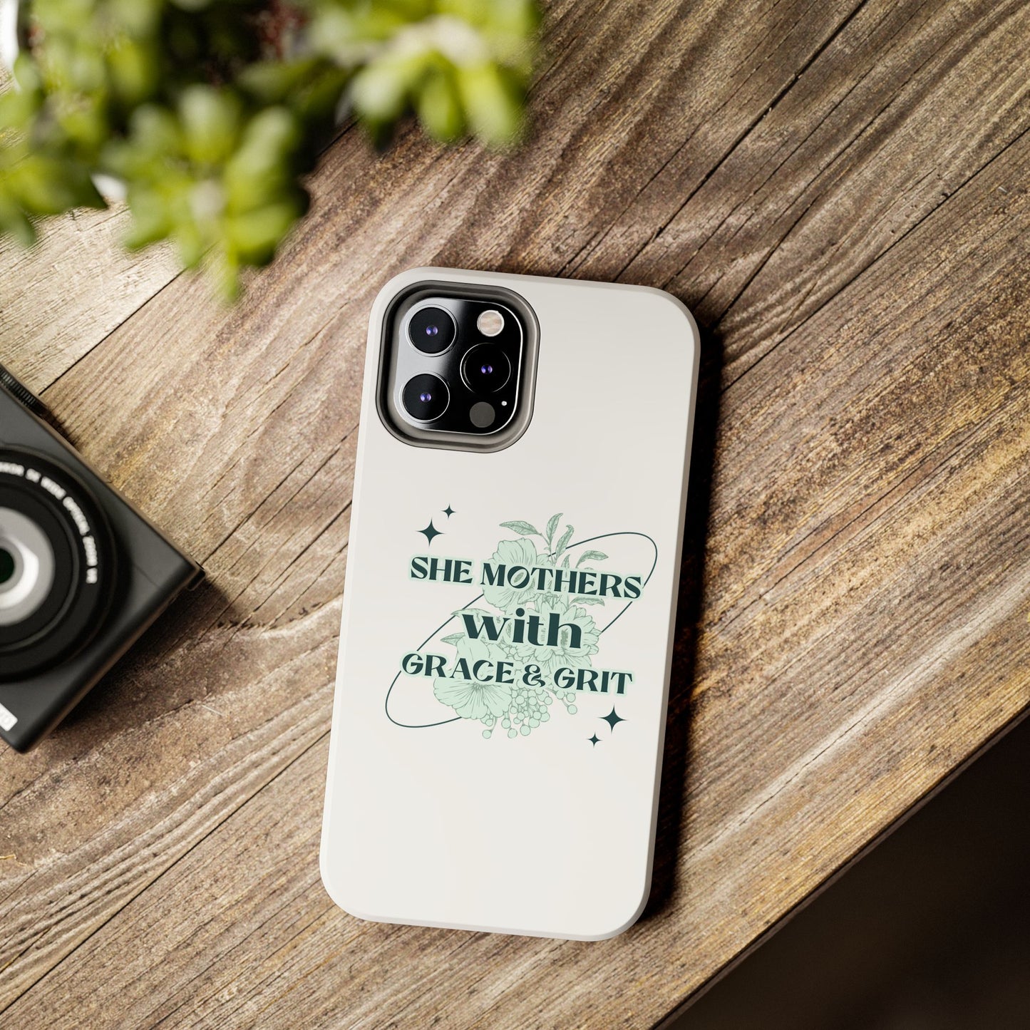 She Mothers With Grace And Grit – Phone Case