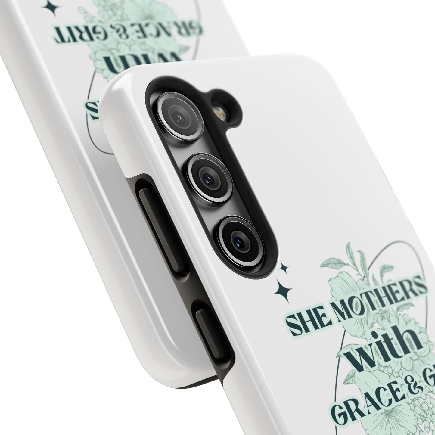She Mothers With Grace And Grit – Phone Case