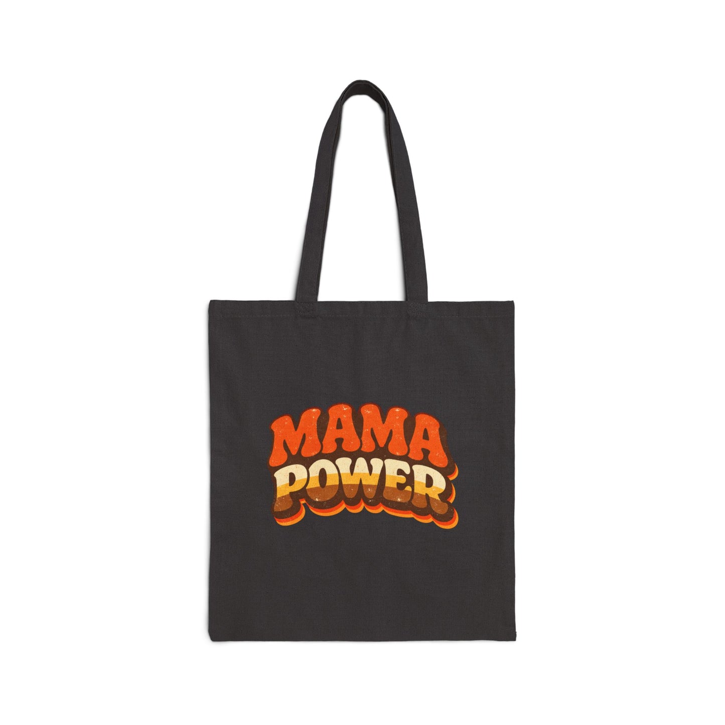 MAMA POWER Cotton Canvas Tote Bag — Bold Mom Empowerment Market Tote