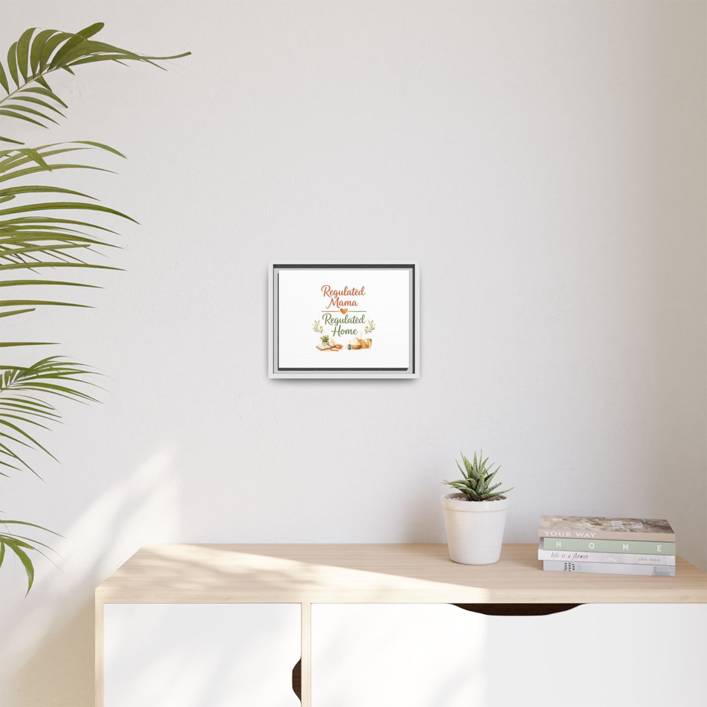 Regulated Mama Regulated Home Matte Canvas Wall Art — Framed Multi‑Color