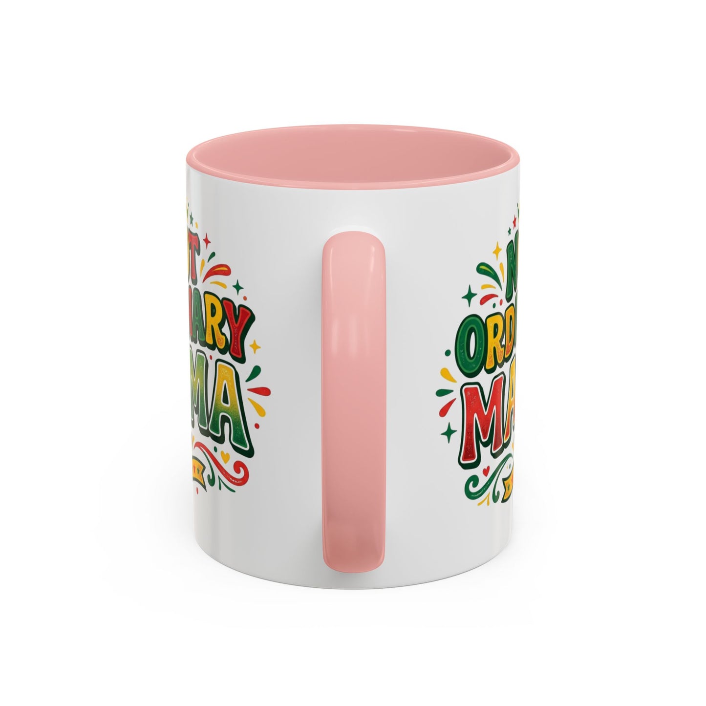Accent Coffee Mug — "Not an ORDINARY MAMA" Ceramic Mom Coffee Cup (11/15 oz)