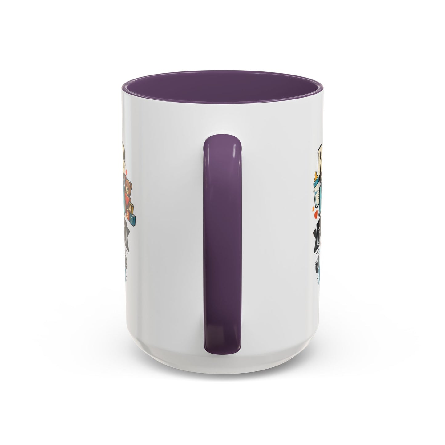 Accent Coffee Mug — "Raising Humans Is Hard But I'm Doing It"