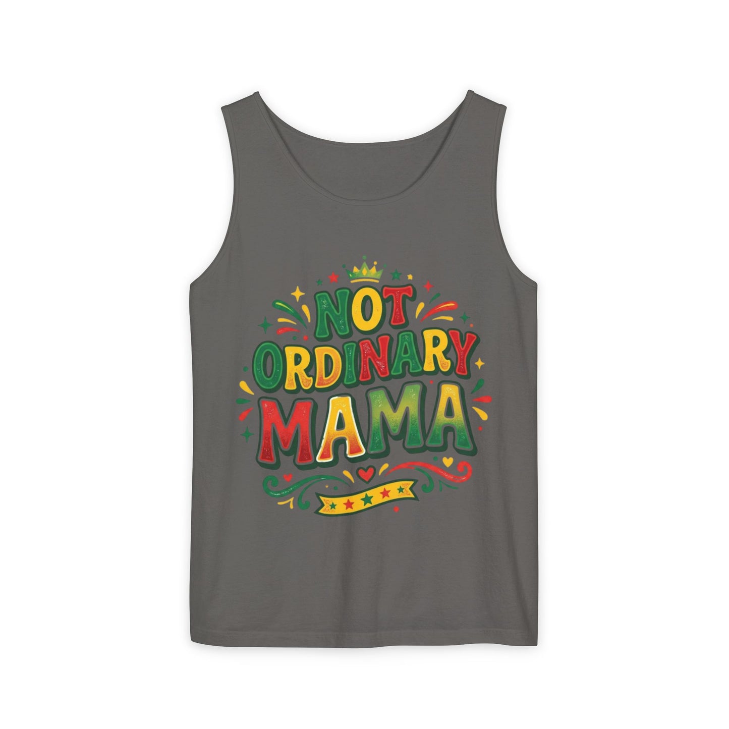 Not ORDINARY MAMA Tank Top — Garment-Dyed Casual Mom Tank