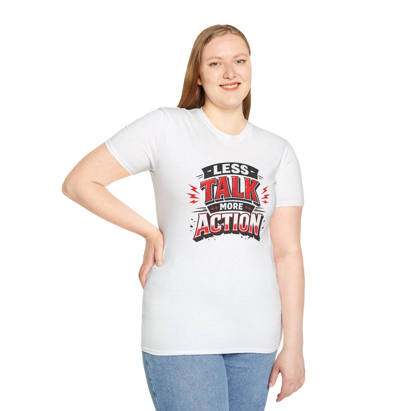 Less Talk More Action T-Shirt — Motivational Graphic Tee