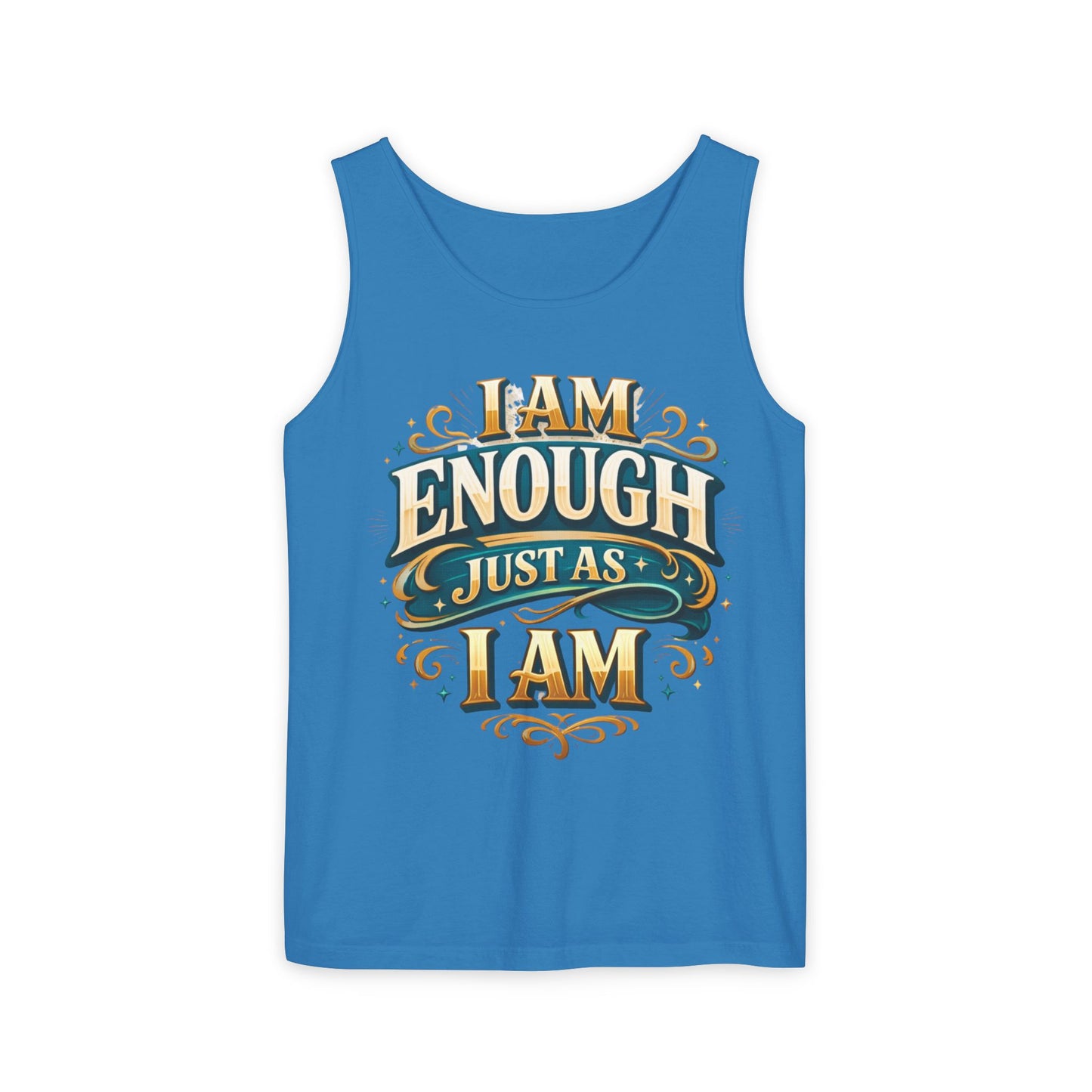 I Am Enough Graphic Tank Top – Inspirational Self-Love Motivational Design