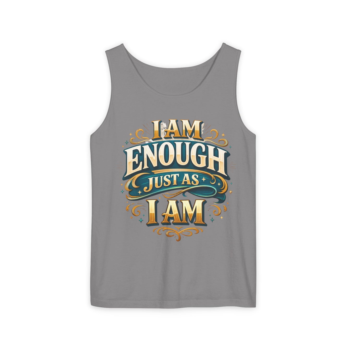 I Am Enough Graphic Tank Top – Inspirational Self-Love Motivational Design