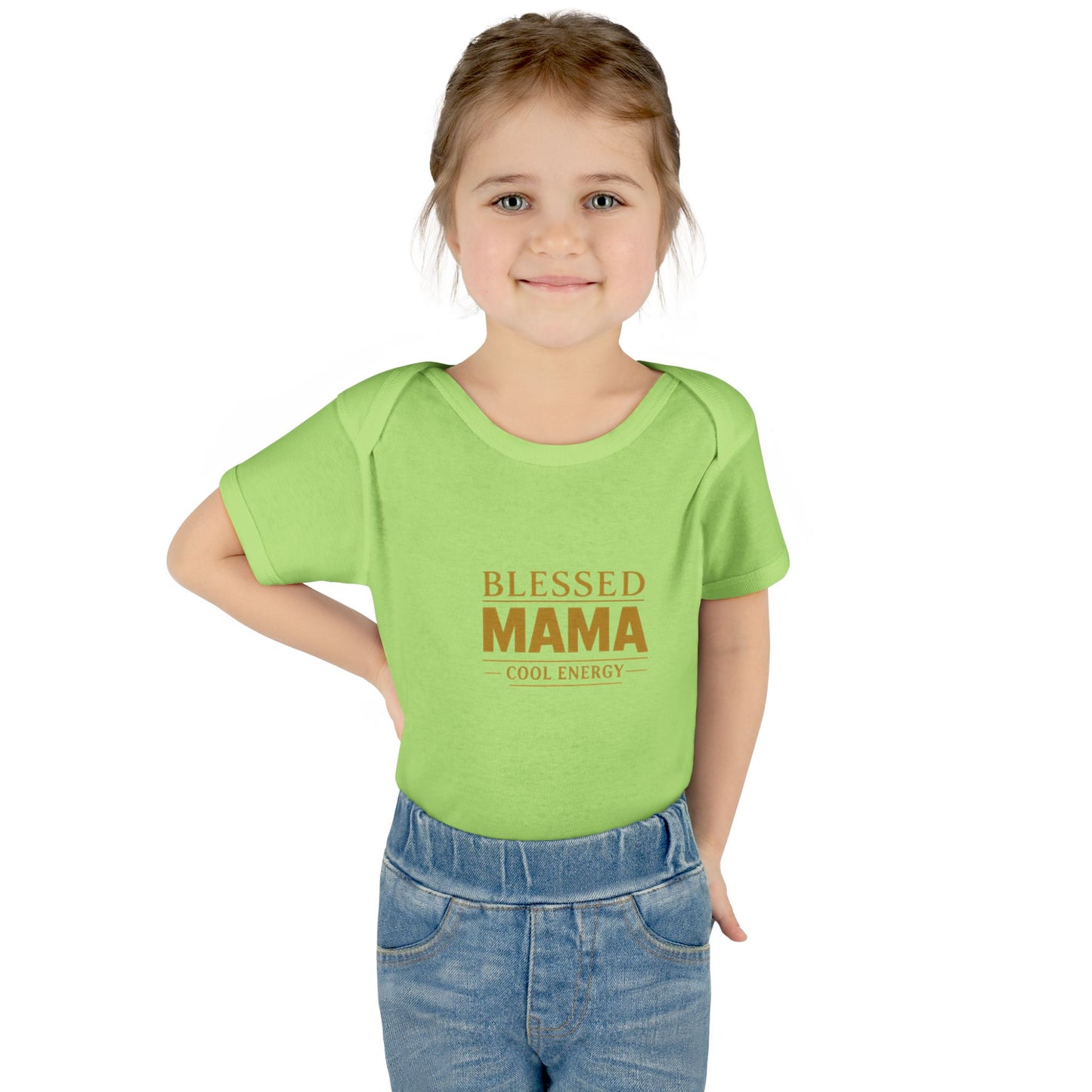 Blessed Mama Infant Rib Bodysuit — "Blessed Mama Cool Energy" Baby Onesie