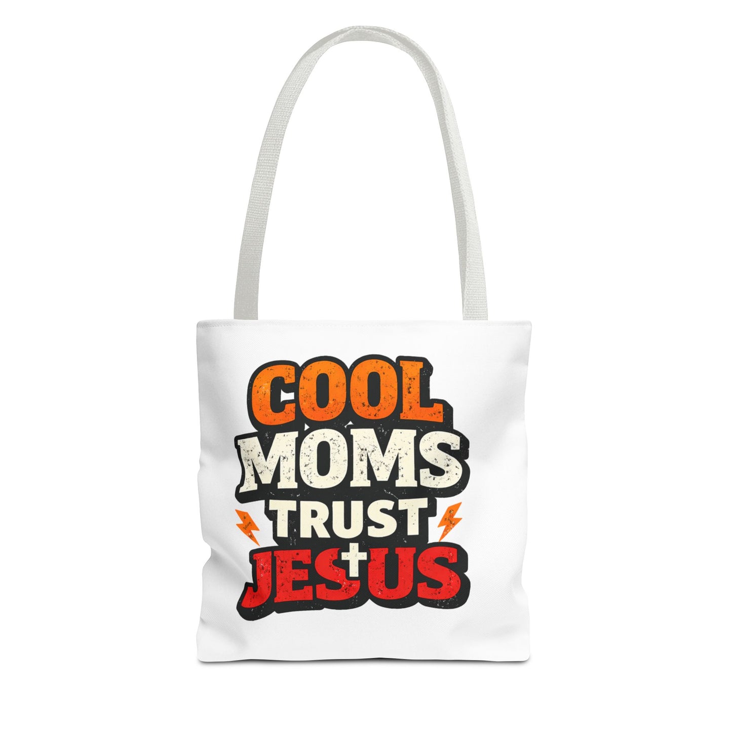 Cool Moms Trust Jesus Tote Bag - Faith-Based Christian Carryall