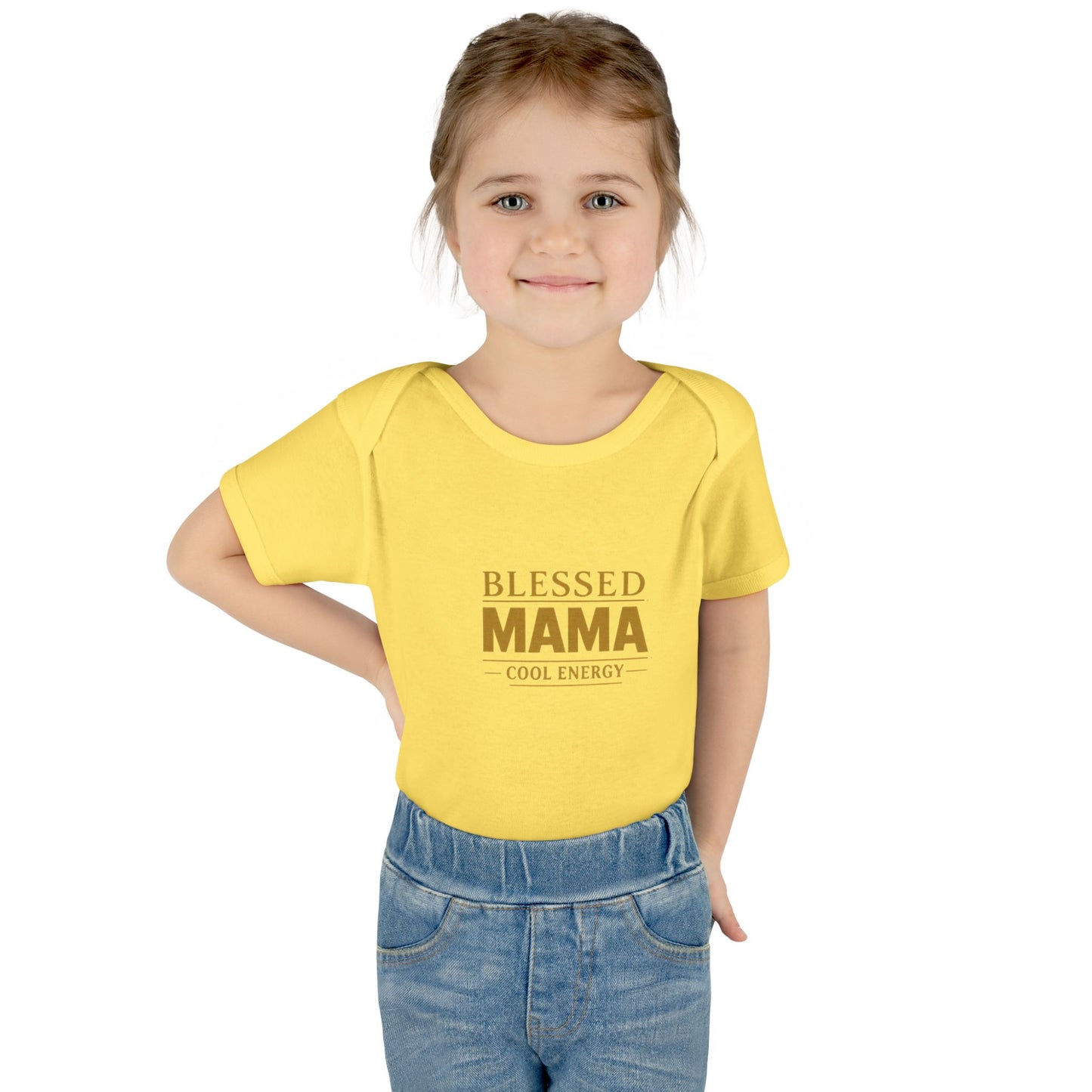 Blessed Mama Infant Rib Bodysuit — "Blessed Mama Cool Energy" Baby Onesie