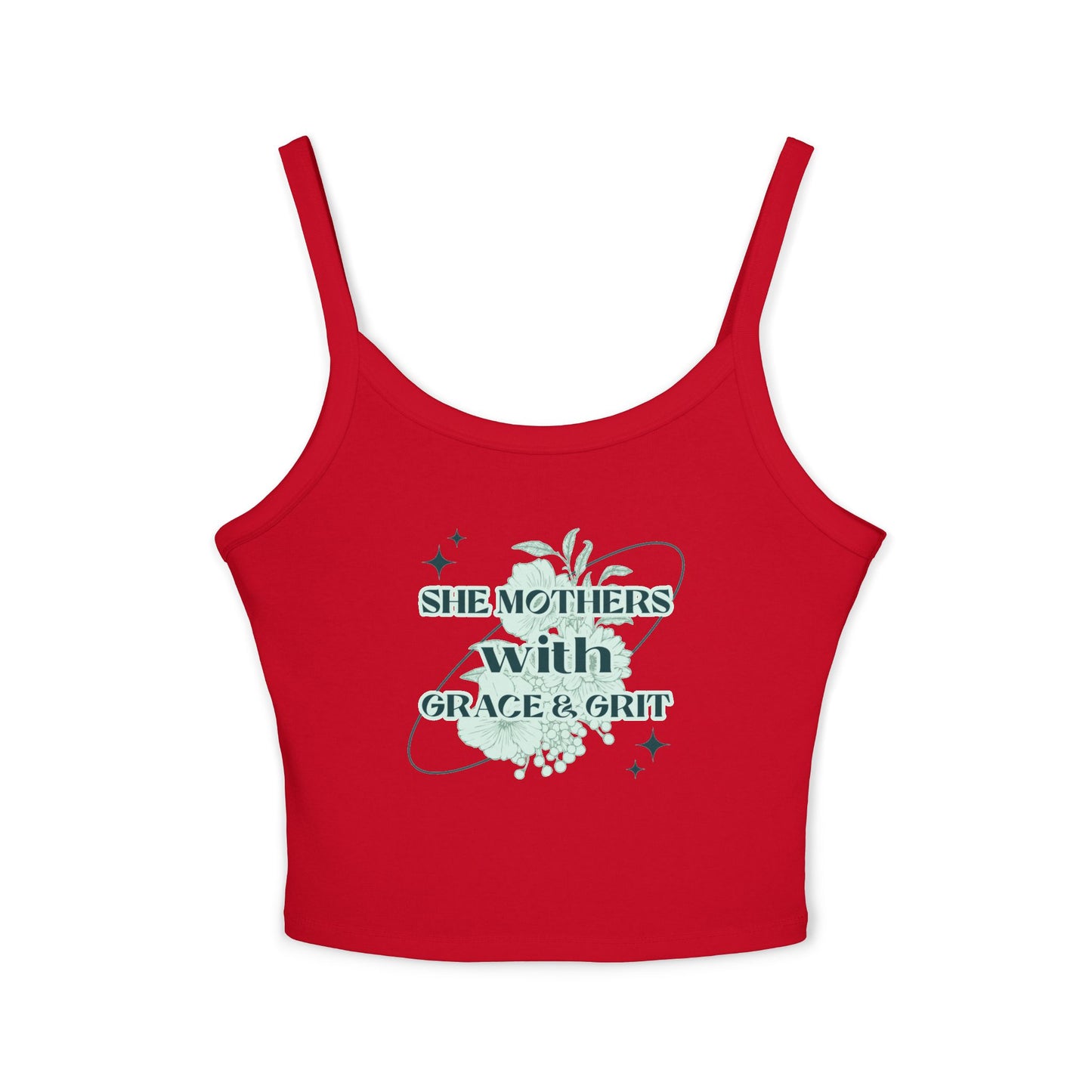 She Mothers With Grace And Grit – Graphic Tank Top