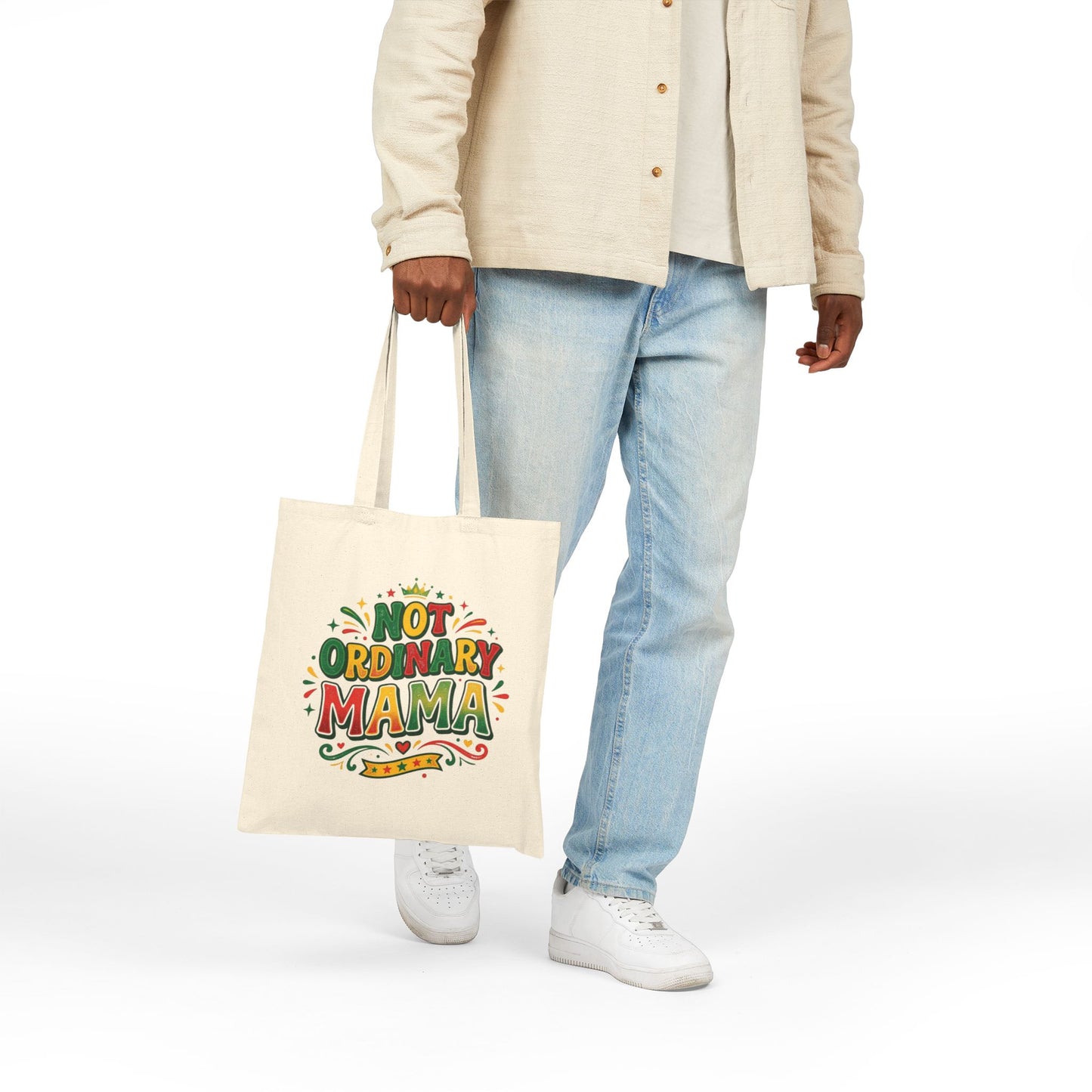 Not Ordinary Mama Cotton Canvas Tote Bag — Proud Mom Carryall