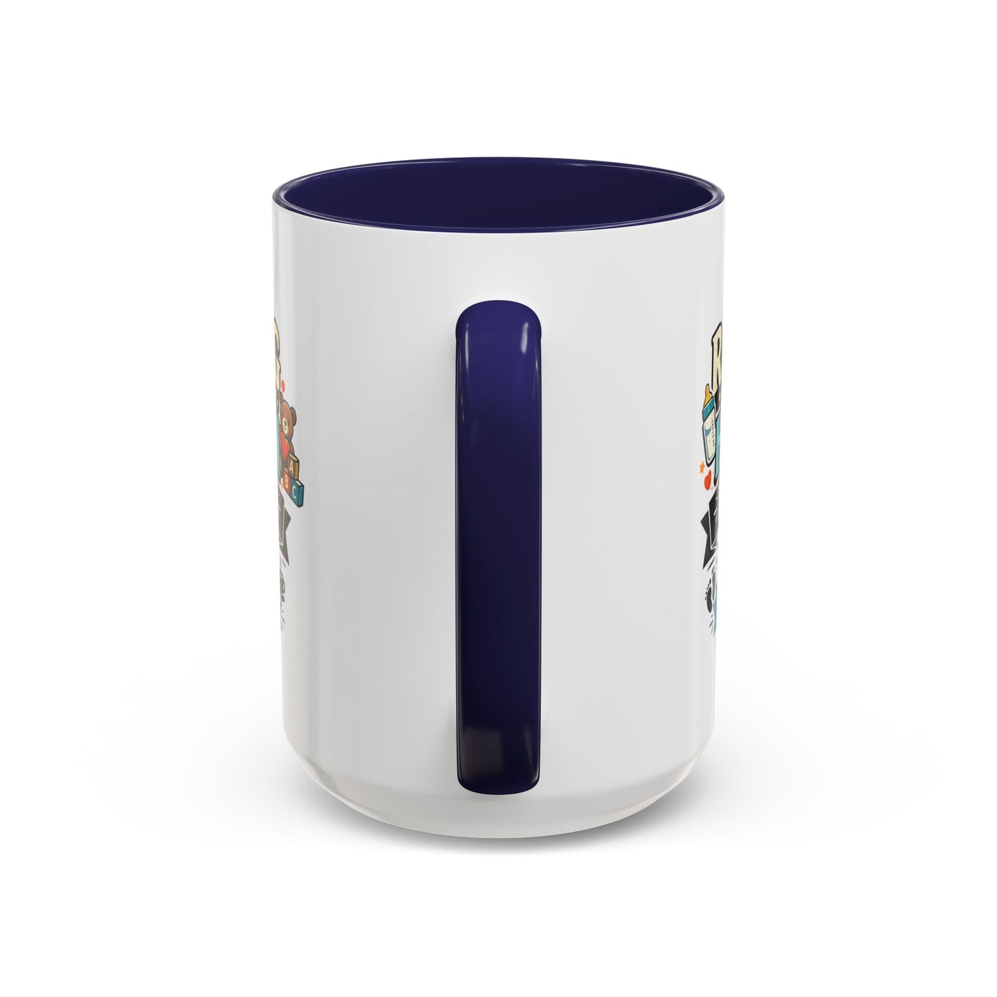 Accent Coffee Mug — "Raising Humans Is Hard But I'm Doing It"