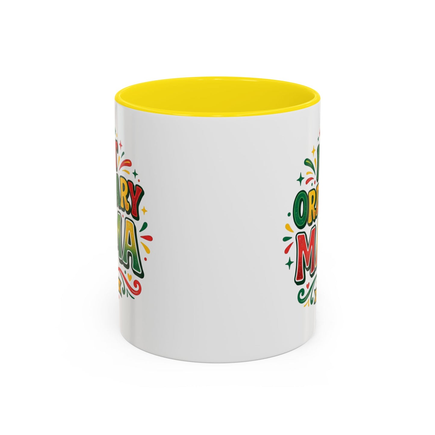 Accent Coffee Mug — "Not an ORDINARY MAMA" Ceramic Mom Coffee Cup (11/15 oz)