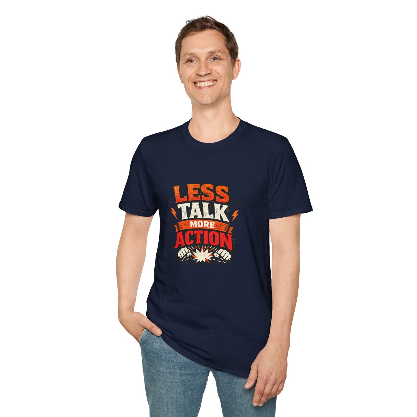 Less Talk More Action T-Shirt — Motivational Graphic Tee