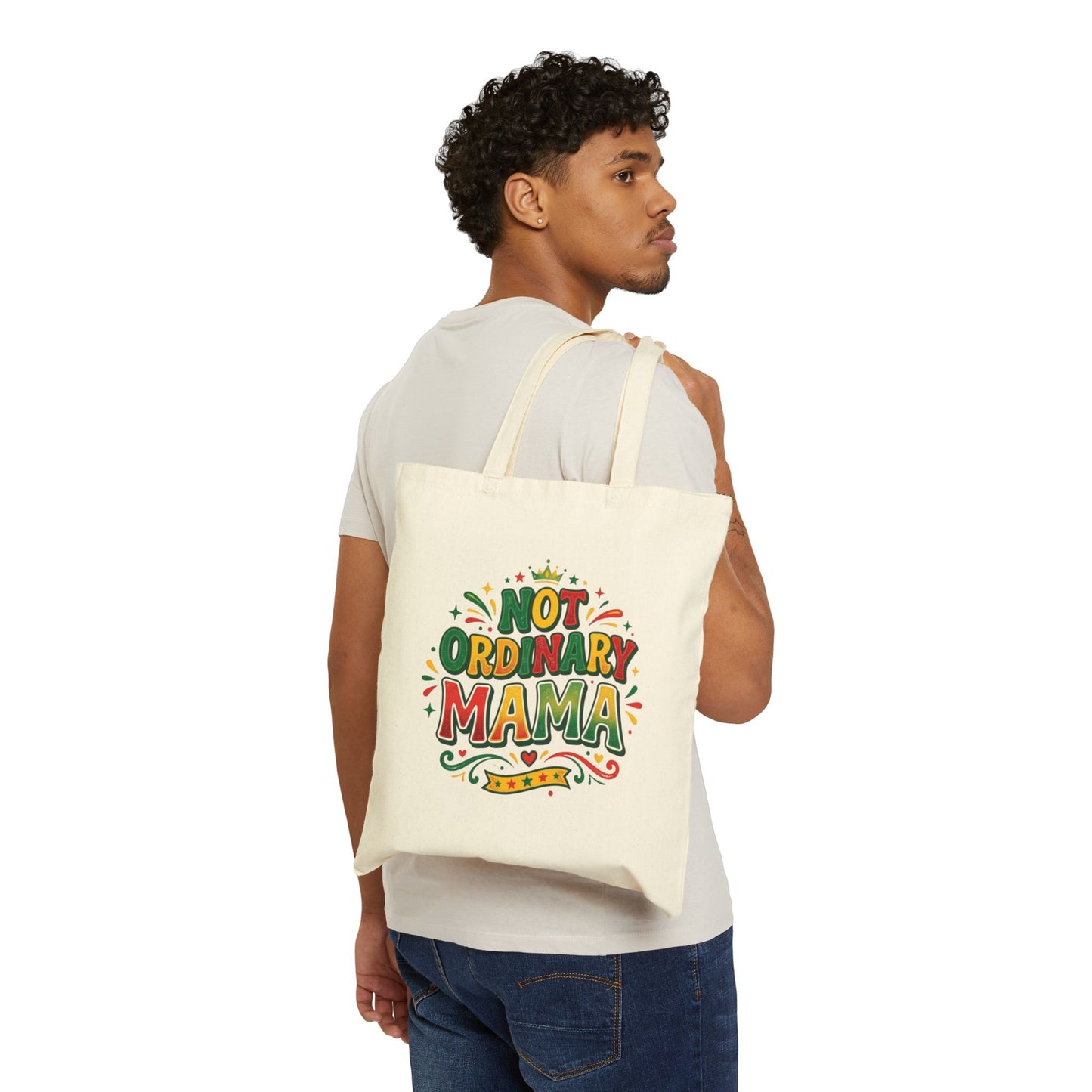 Not Ordinary Mama Cotton Canvas Tote Bag — Proud Mom Carryall