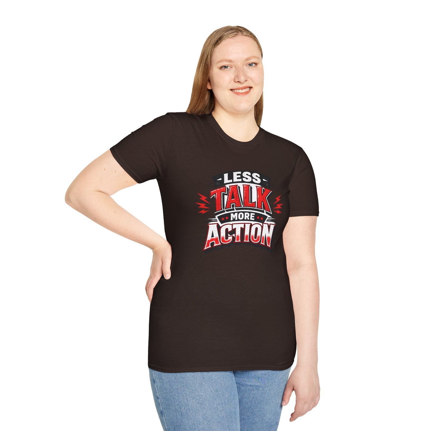 Less Talk More Action T-Shirt — Motivational Graphic Tee