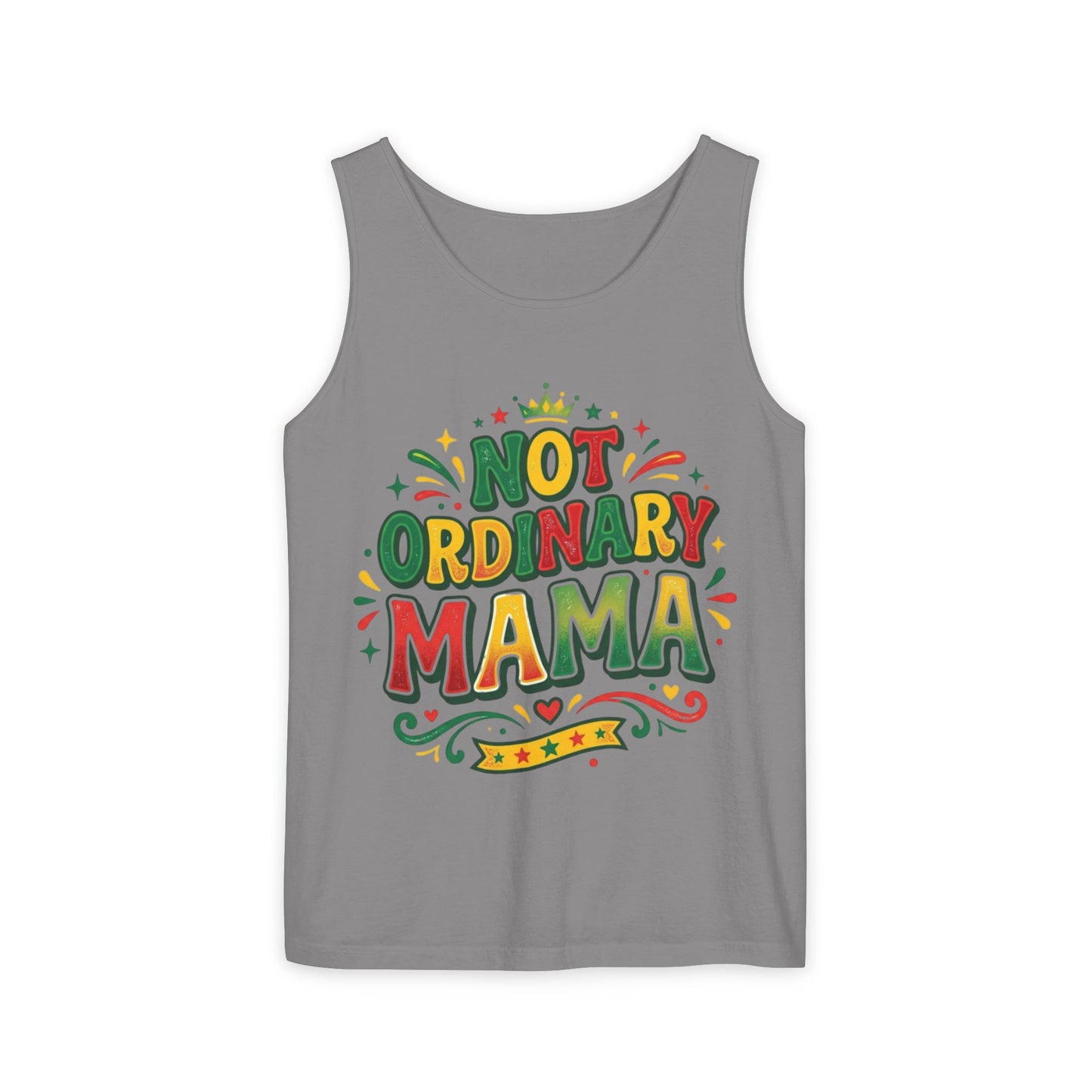 Not ORDINARY MAMA Tank Top — Garment-Dyed Casual Mom Tank