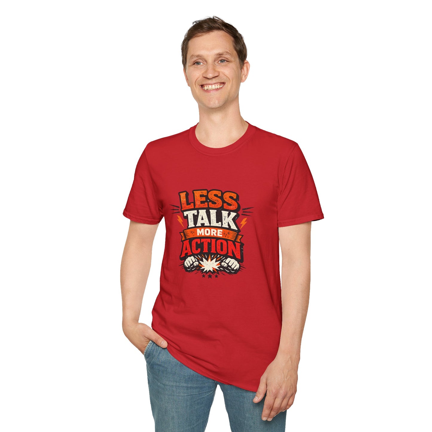 Less Talk More Action T-Shirt — Motivational Graphic Tee