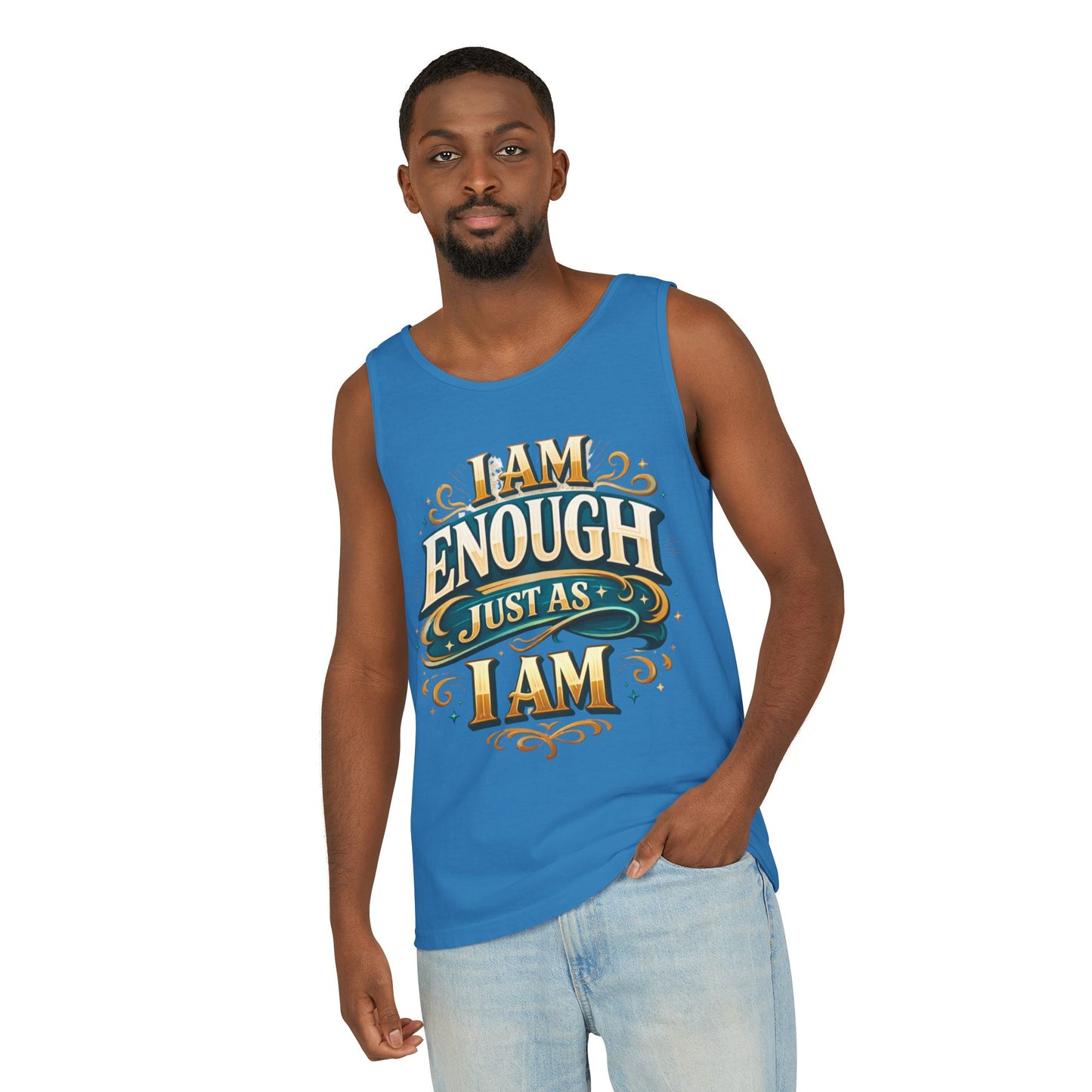 I Am Enough Graphic Tank Top – Inspirational Self-Love Motivational Design