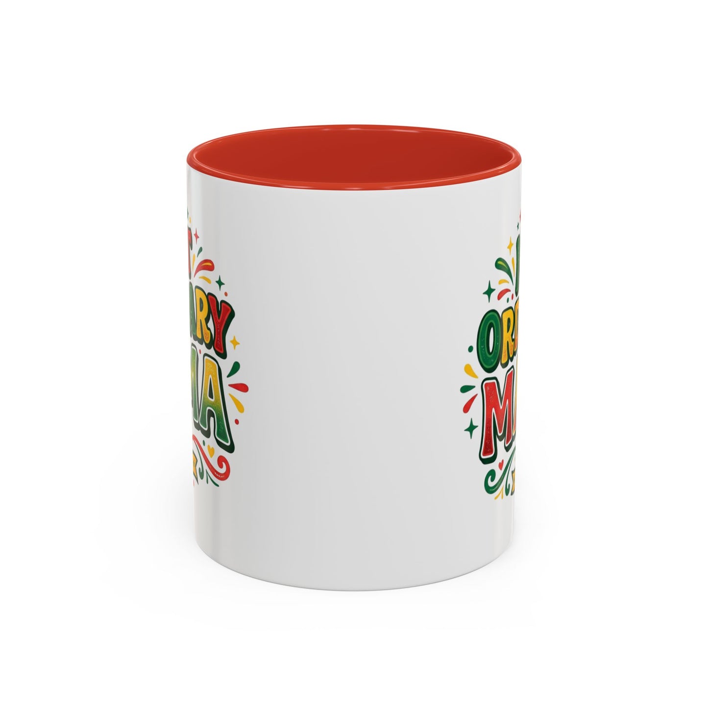 Accent Coffee Mug — "Not an ORDINARY MAMA" Ceramic Mom Coffee Cup (11/15 oz)