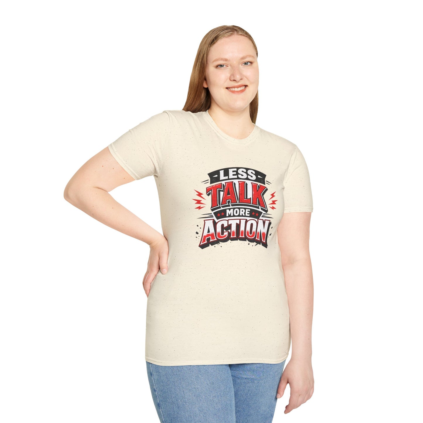 Less Talk More Action T-Shirt — Motivational Graphic Tee