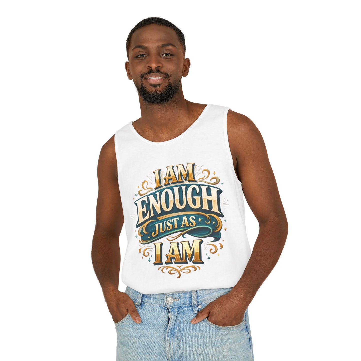 I Am Enough Graphic Tank Top – Inspirational Self-Love Motivational Design