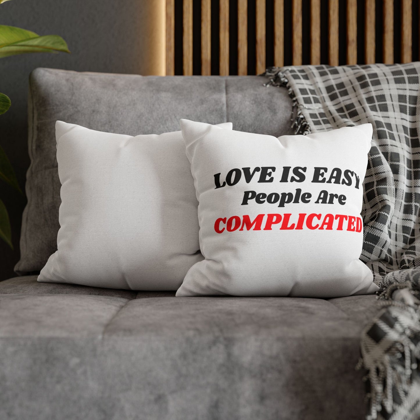 Spun Polyester Square Pillowcase