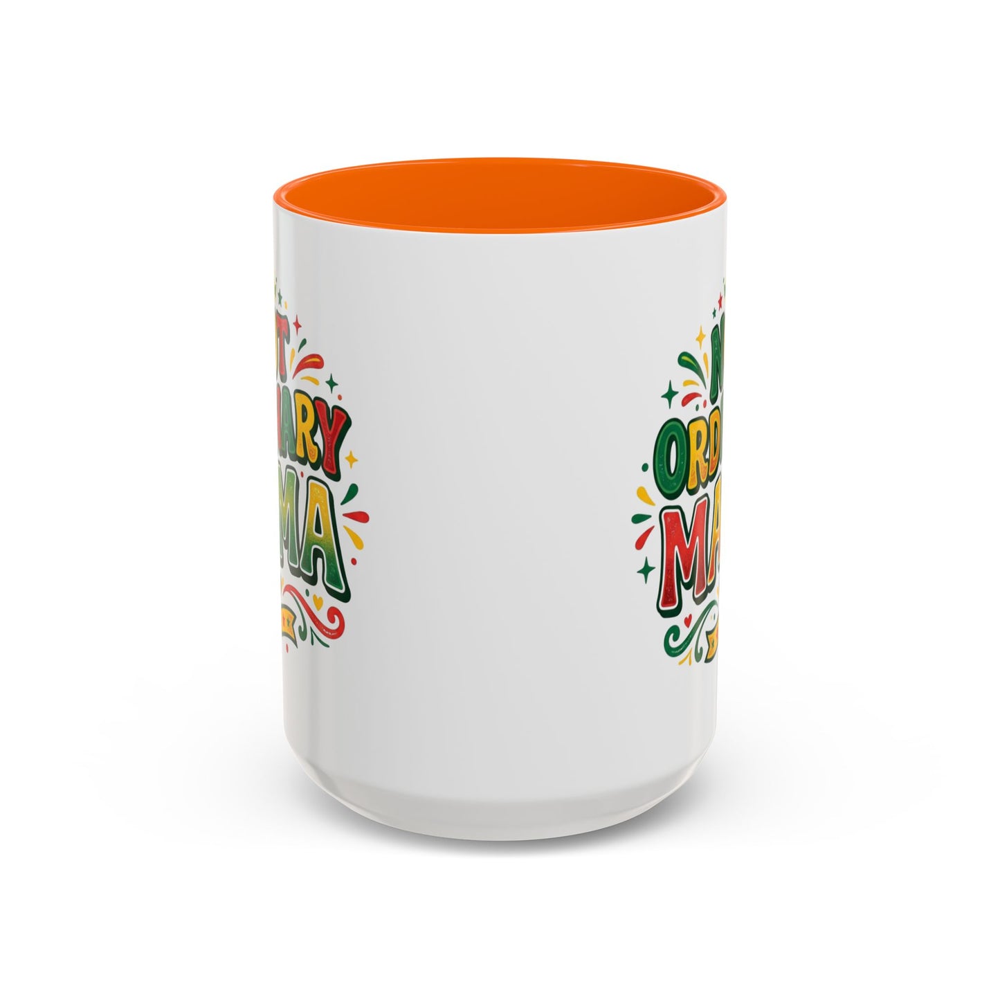 Accent Coffee Mug — "Not an ORDINARY MAMA" Ceramic Mom Coffee Cup (11/15 oz)