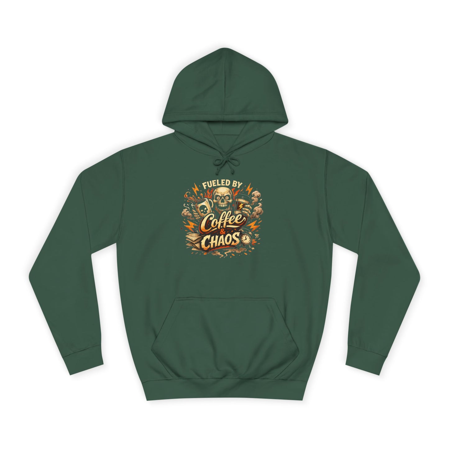 Fueled by Coffee and Chaos Hoodie – College Student Hoodie mit Grafik