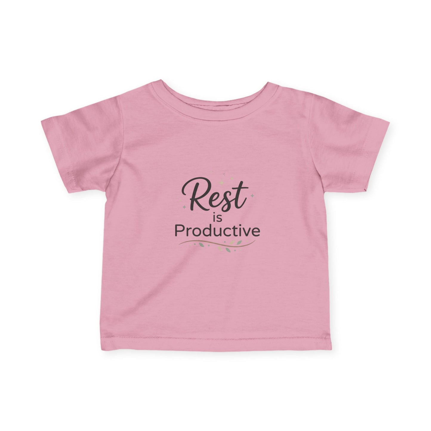 Infant Tee — "Rest is Productive" Baby Shirt, Calm Minimalist Nursery Gift