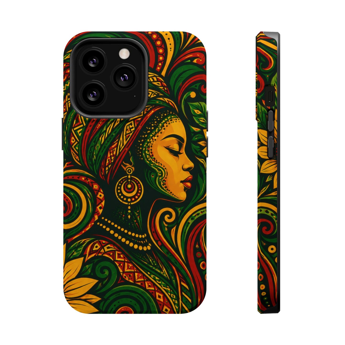Afrocentric Rasta Woman Magnetic Impact-Resistant Phone Case