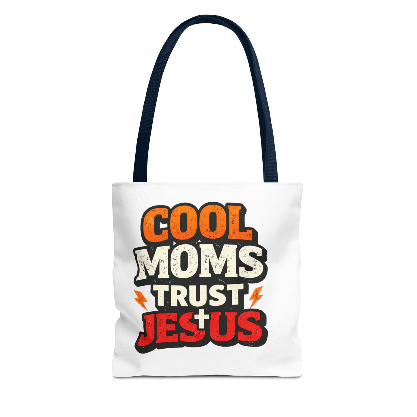 Cool Moms Trust Jesus Tote Bag - Faith-Based Christian Carryall