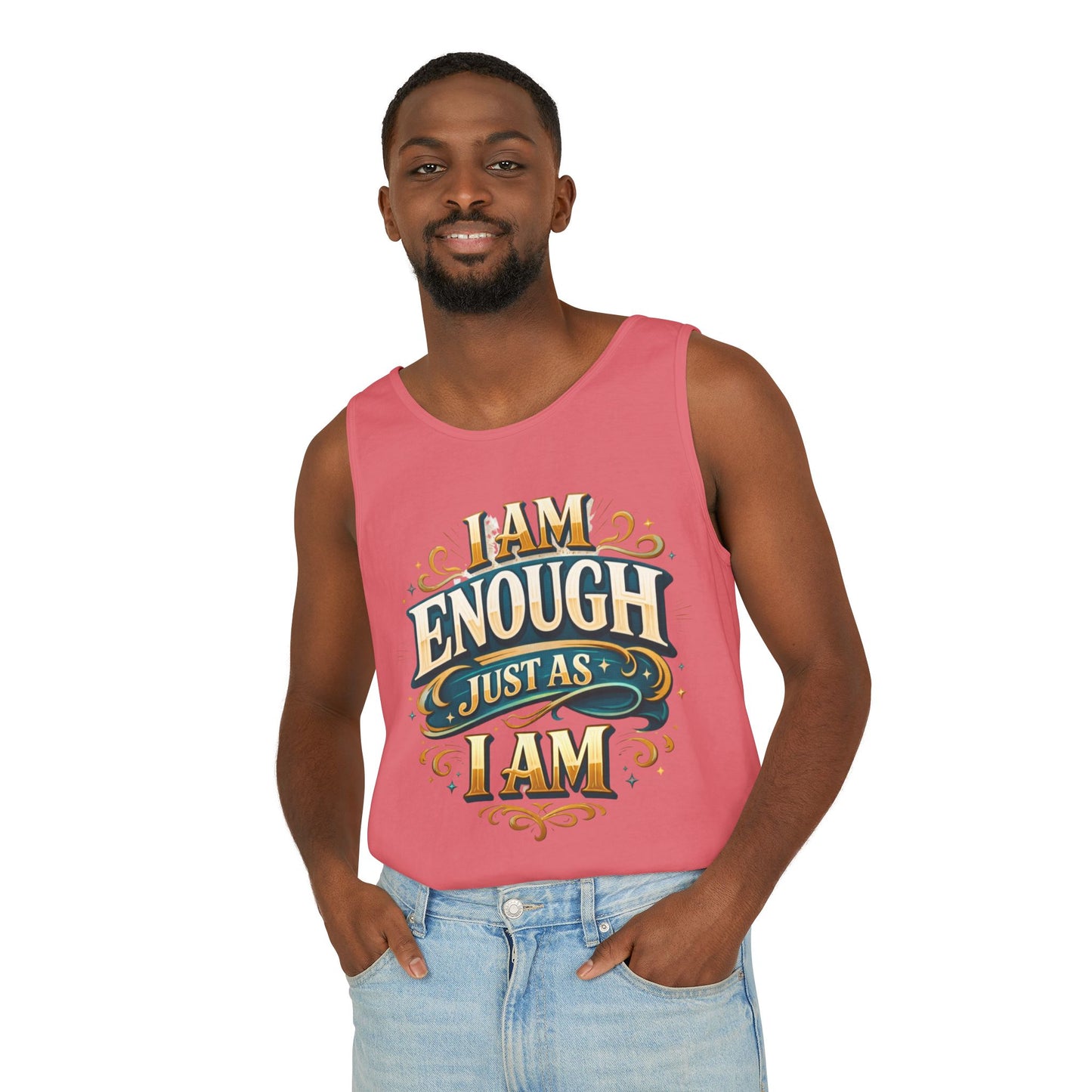 I Am Enough Graphic Tank Top – Inspirational Self-Love Motivational Design
