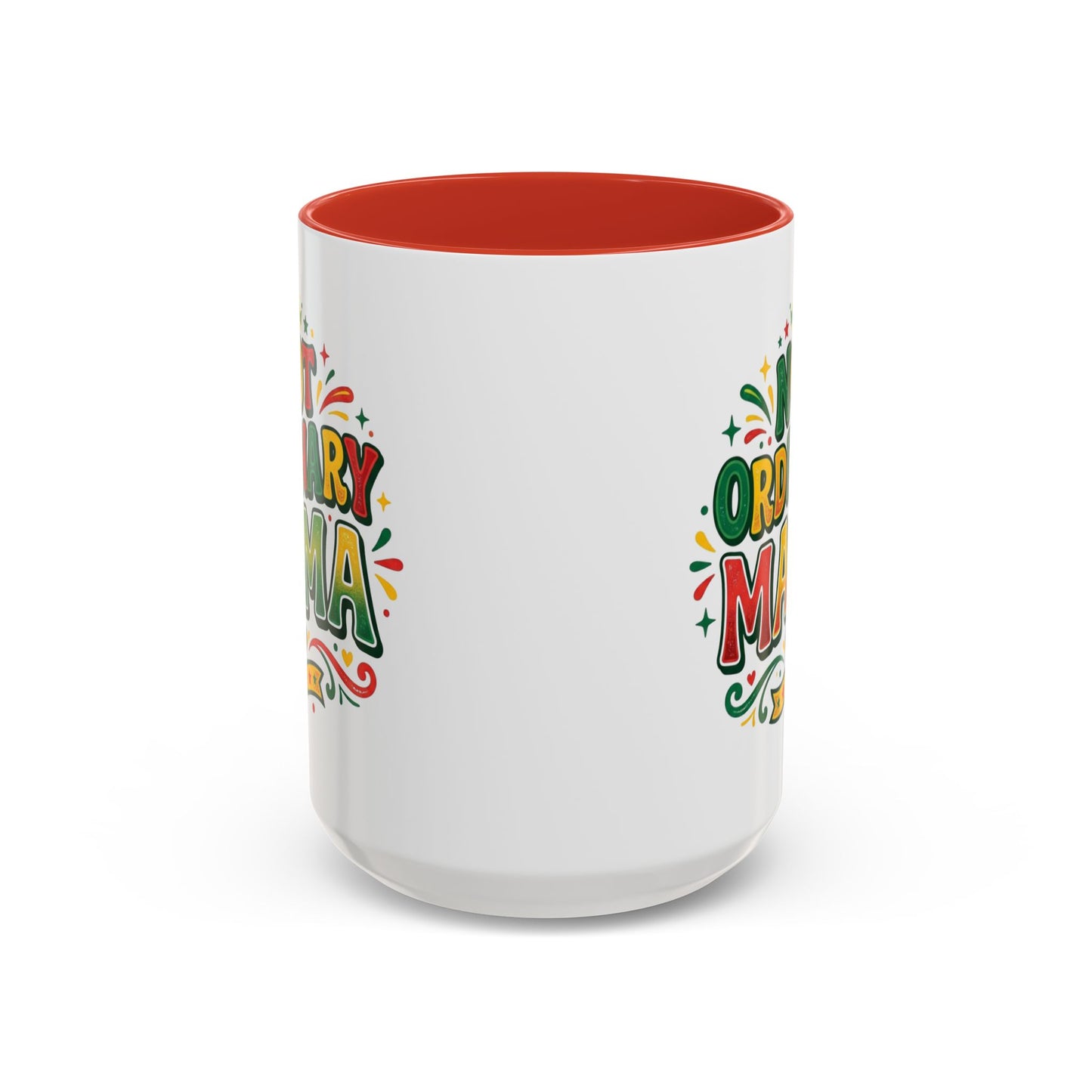 Accent Coffee Mug — "Not an ORDINARY MAMA" Ceramic Mom Coffee Cup (11/15 oz)