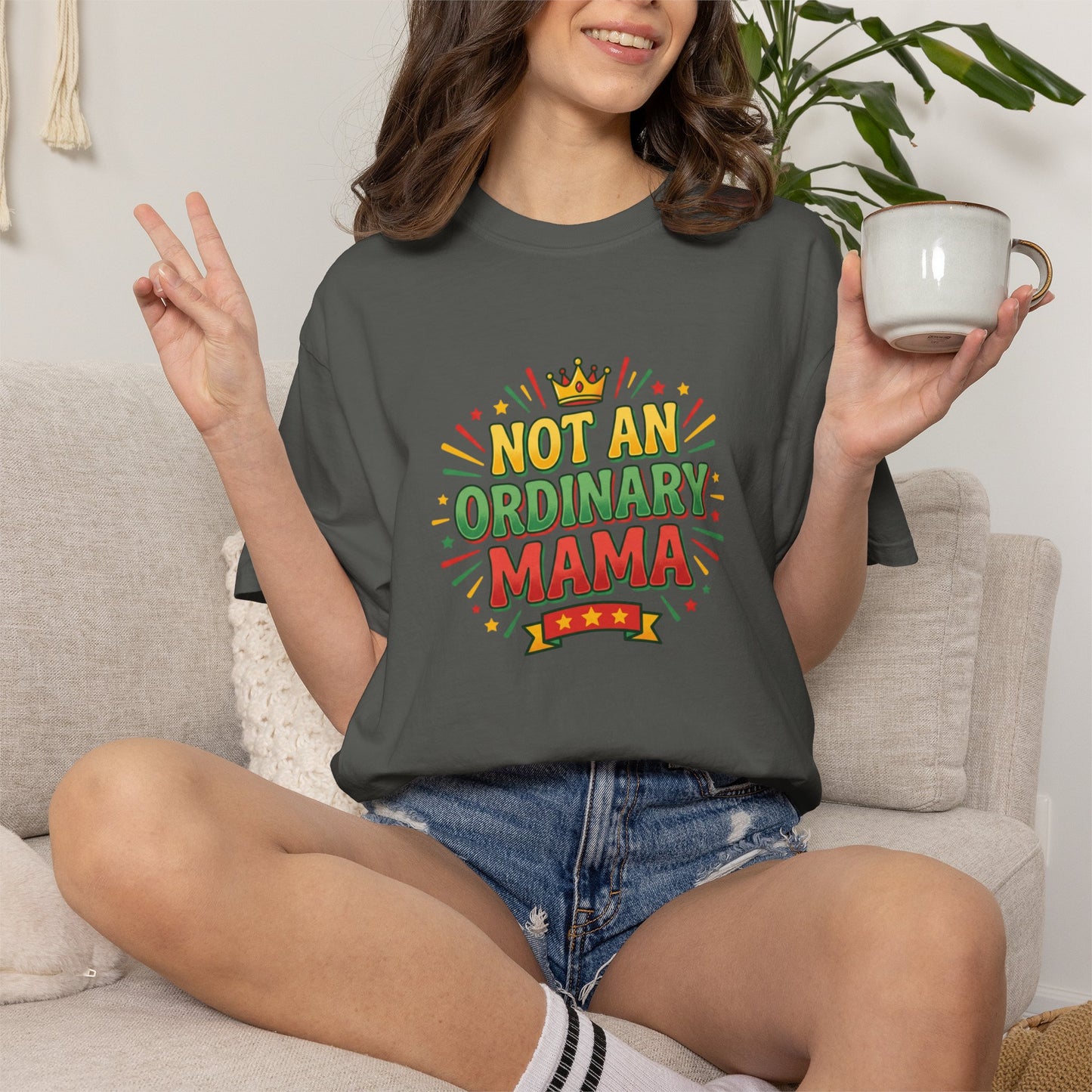 NOT AN ORDINARY MAMA T-Shirt — Bold Mom Statement Tee