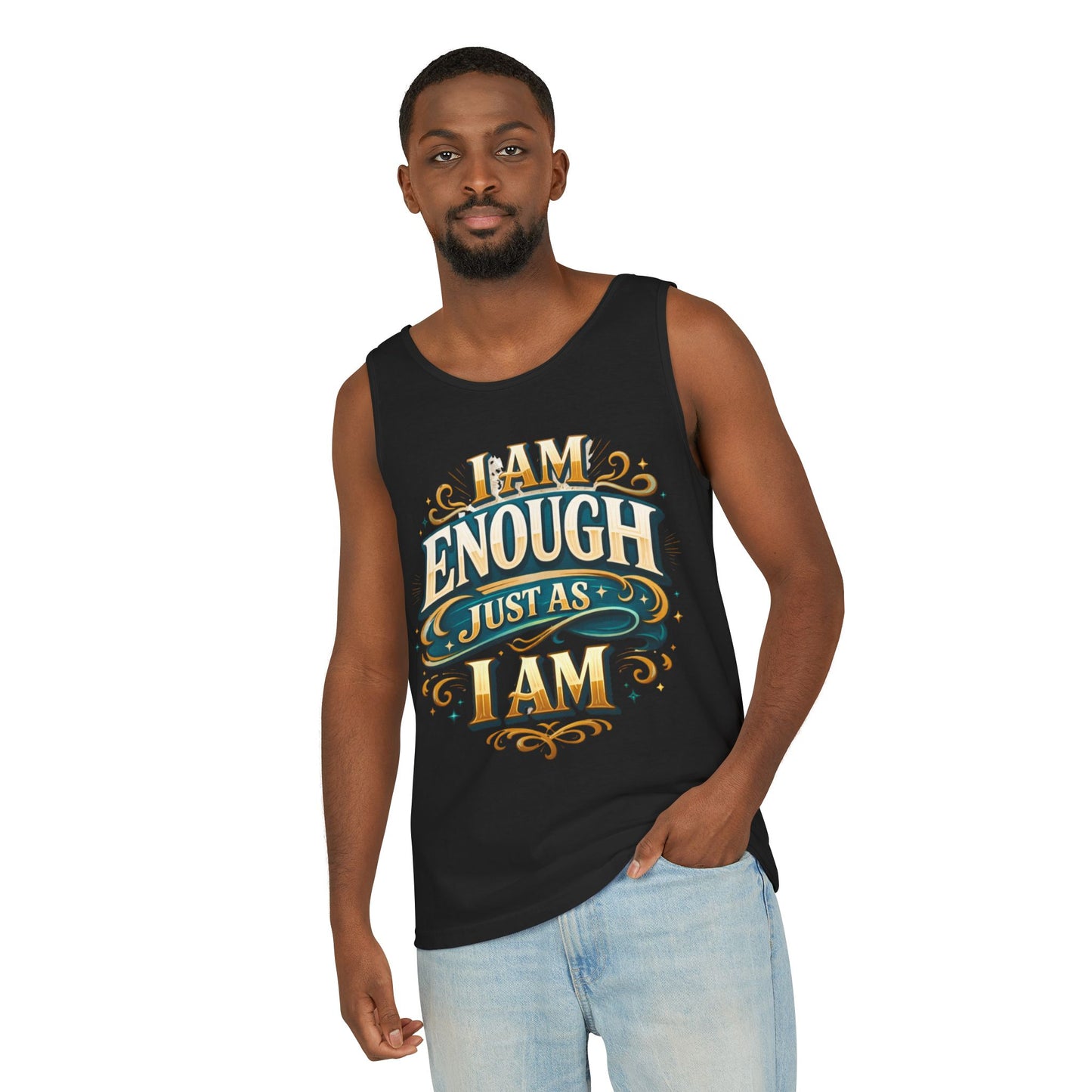 I Am Enough Graphic Tank Top – Inspirational Self-Love Motivational Design