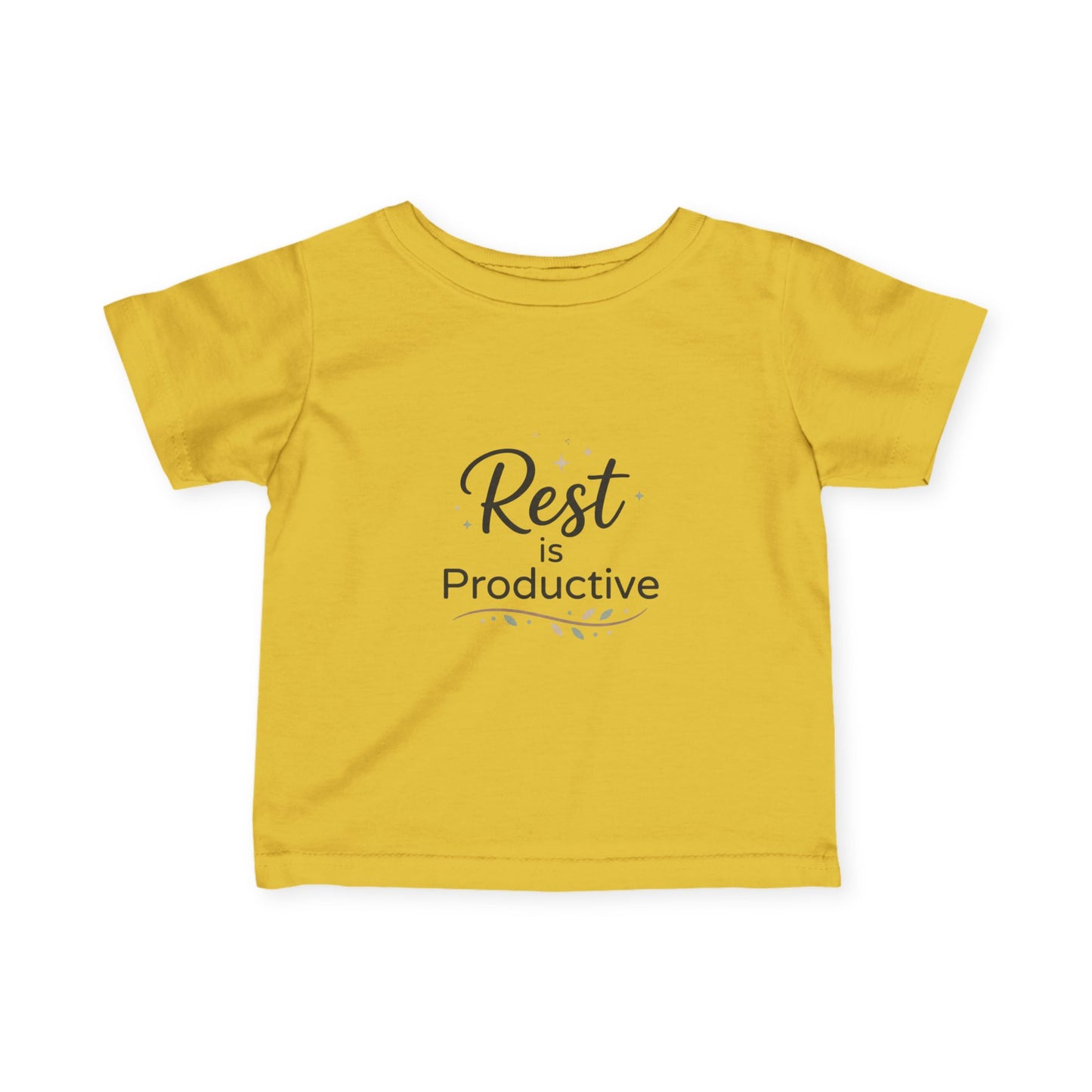 Infant Tee — "Rest is Productive" Baby Shirt, Calm Minimalist Nursery Gift