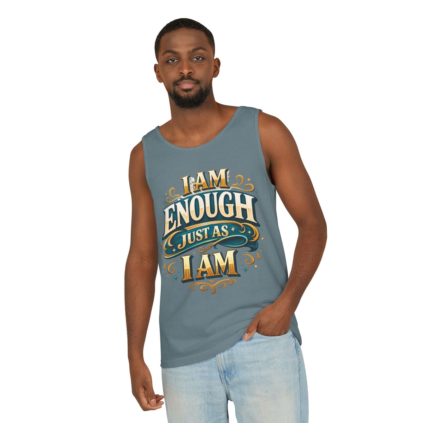 I Am Enough Graphic Tank Top – Inspirational Self-Love Motivational Design