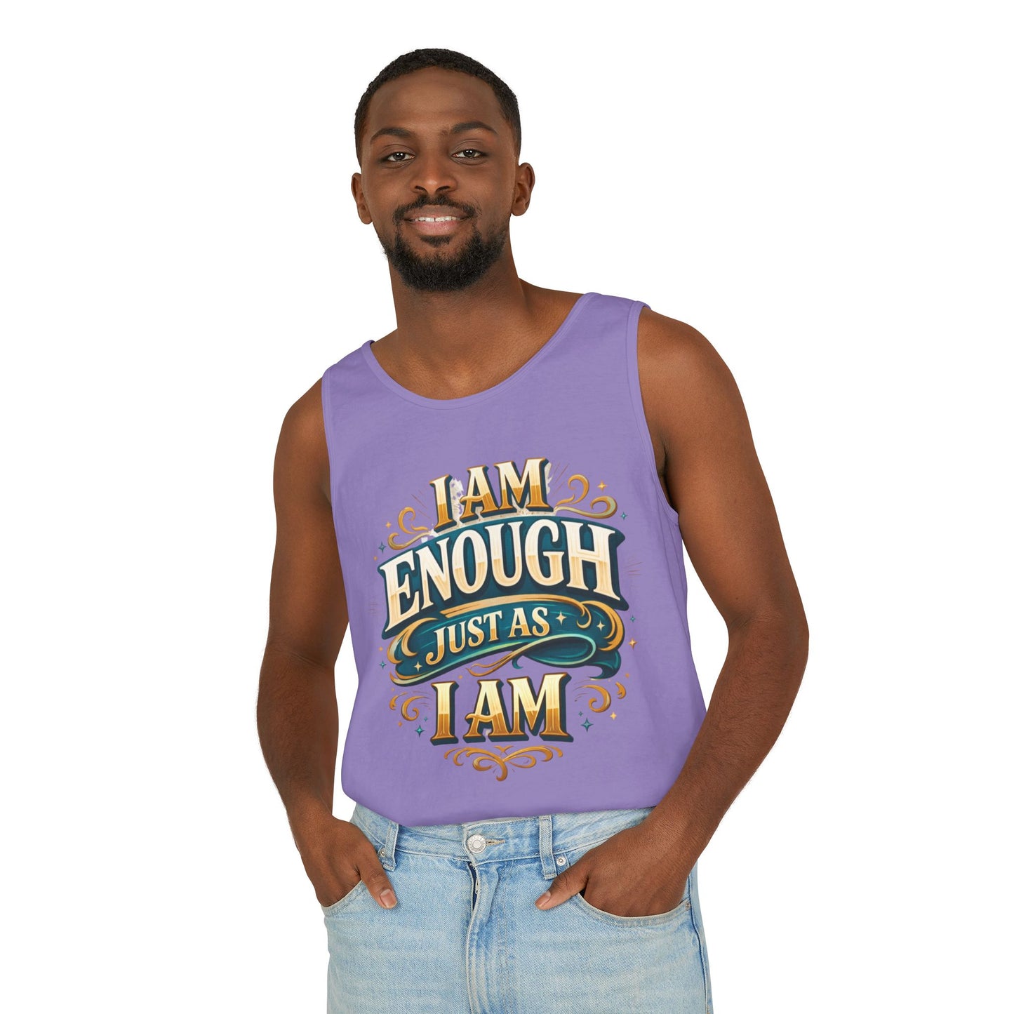 I Am Enough Graphic Tank Top – Inspirational Self-Love Motivational Design