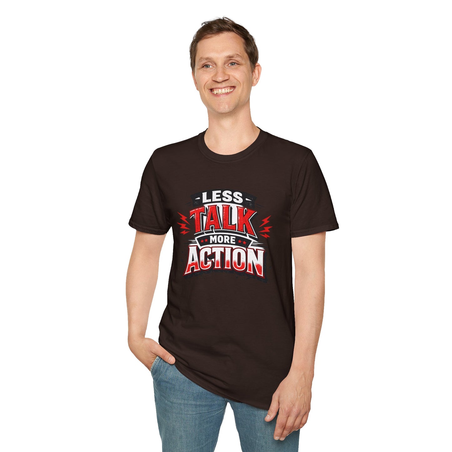 Less Talk More Action T-Shirt — Motivational Graphic Tee