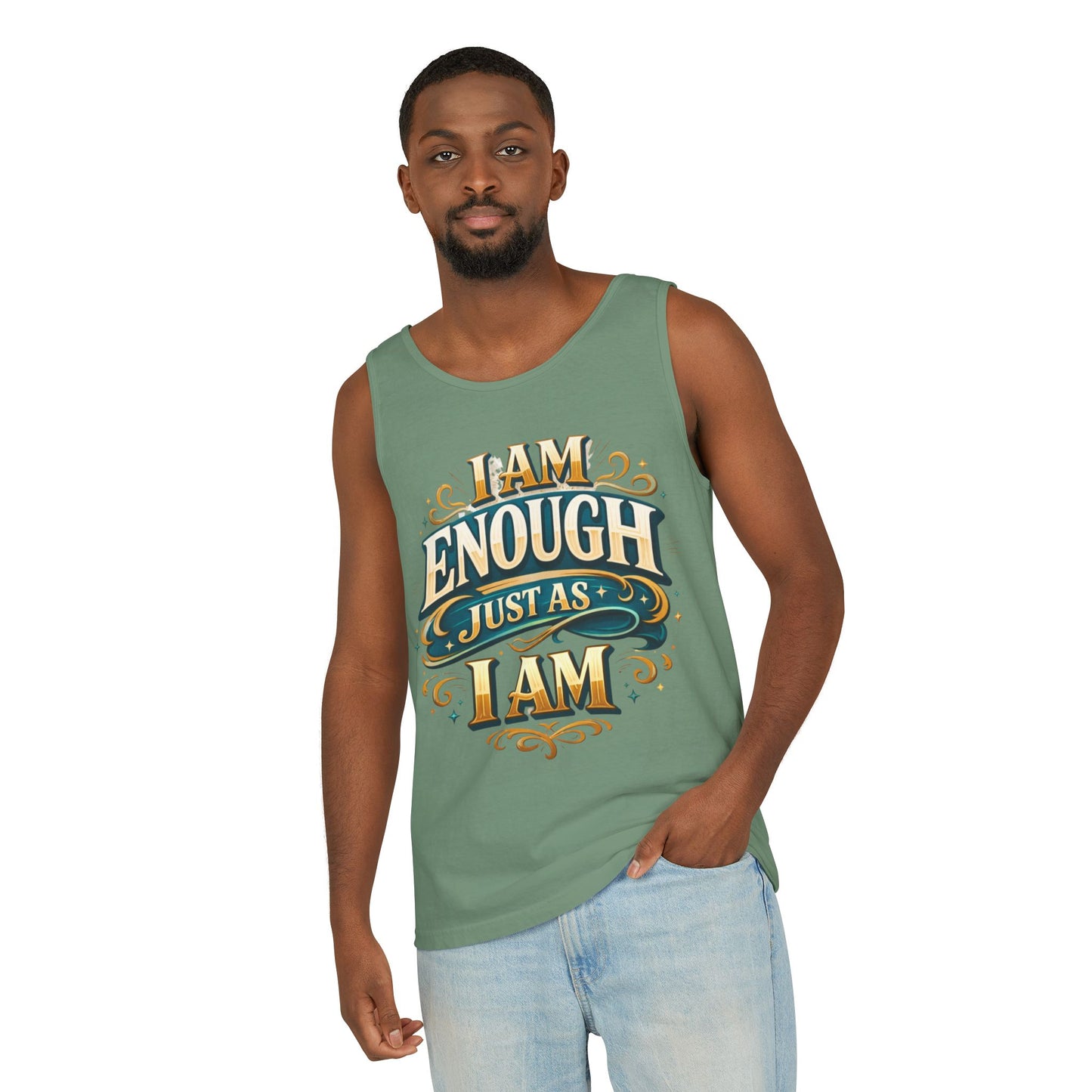 I Am Enough Graphic Tank Top – Inspirational Self-Love Motivational Design