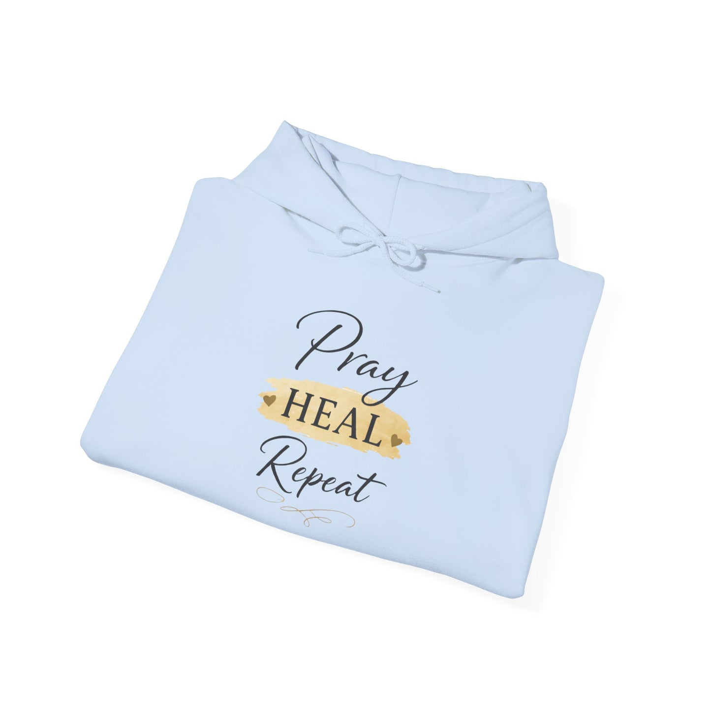 Pray Heal Repeat Hoodie — Inspirational Christian Sweatshirt