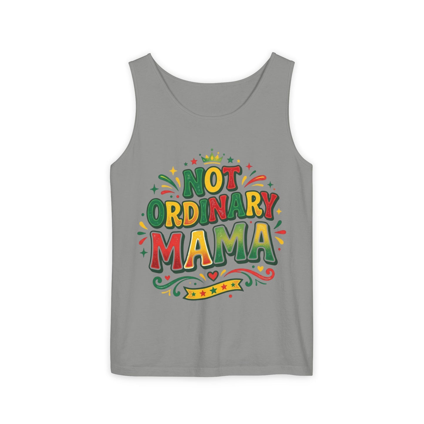 Not ORDINARY MAMA Tank Top — Garment-Dyed Casual Mom Tank