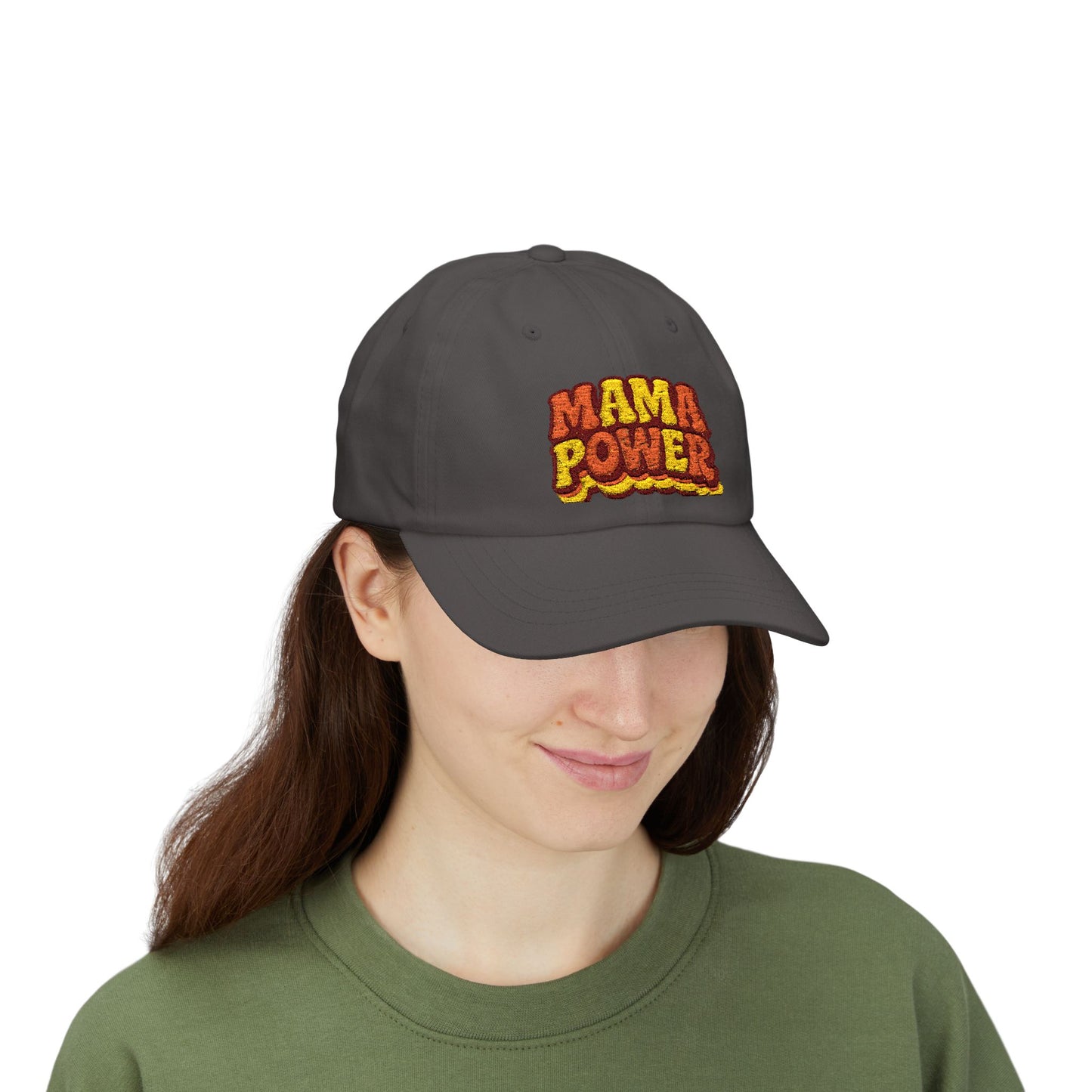 MAMA POWER Classic Dad Cap — Embroidered Baseball Hat for Moms