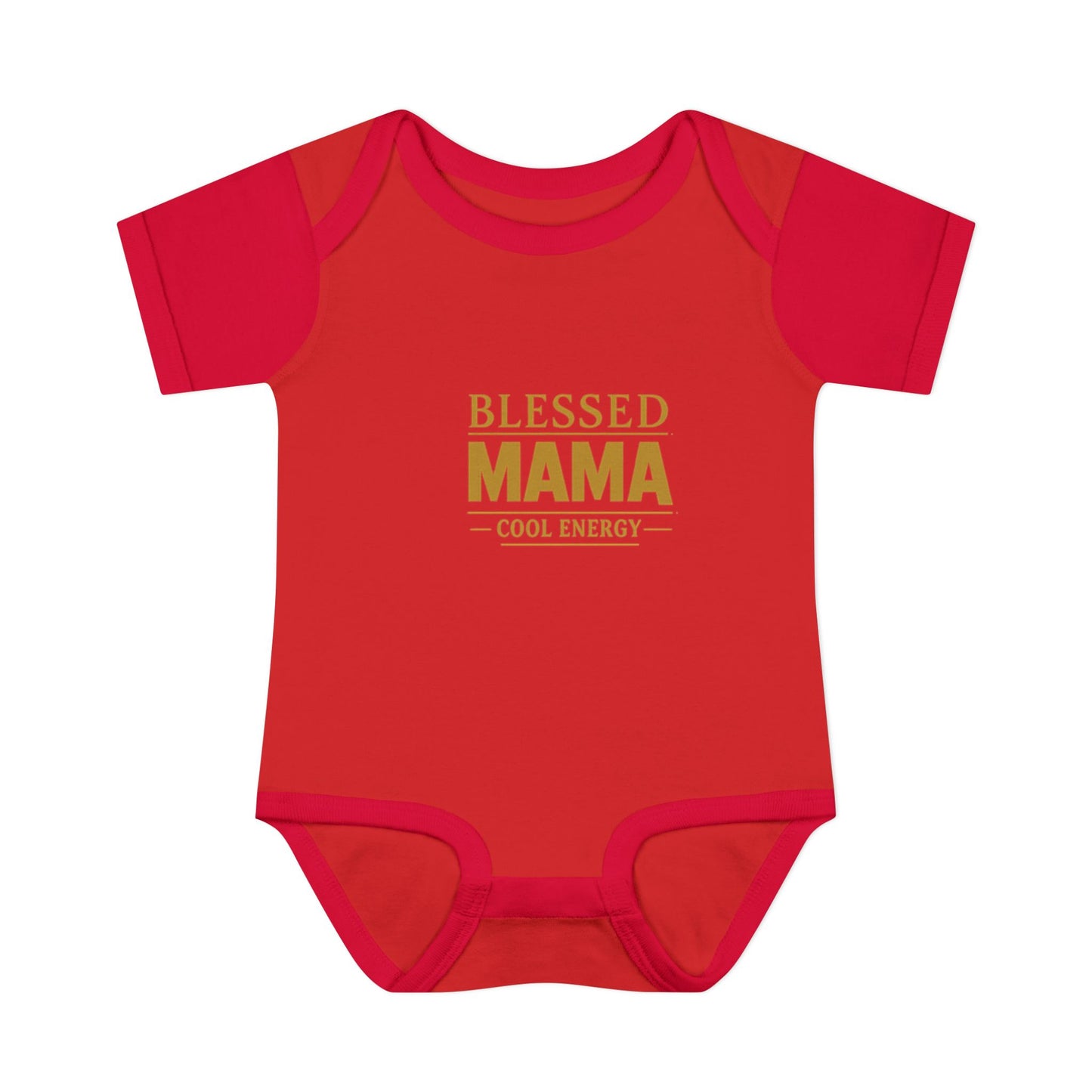 Blessed Mama Infant Rib Bodysuit — "Blessed Mama Cool Energy" Baby Onesie
