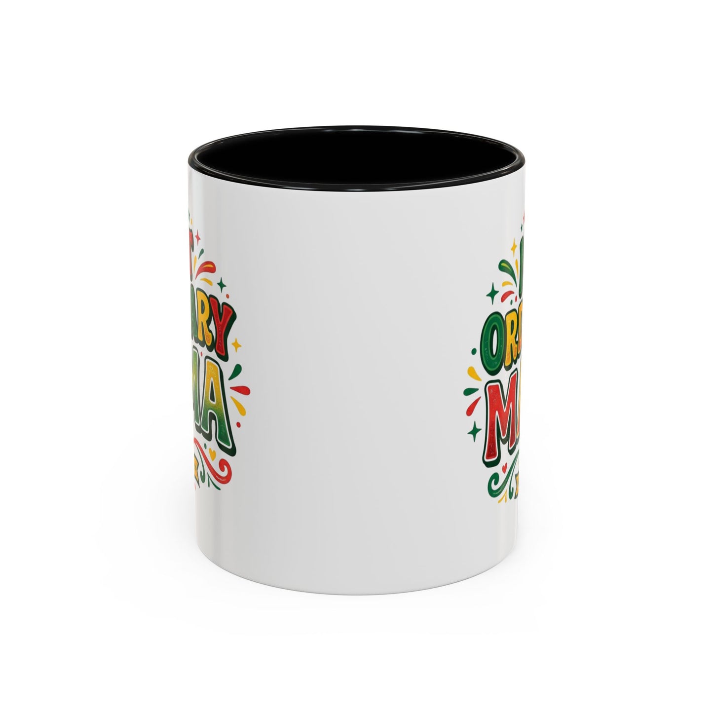 Accent Coffee Mug — "Not an ORDINARY MAMA" Ceramic Mom Coffee Cup (11/15 oz)