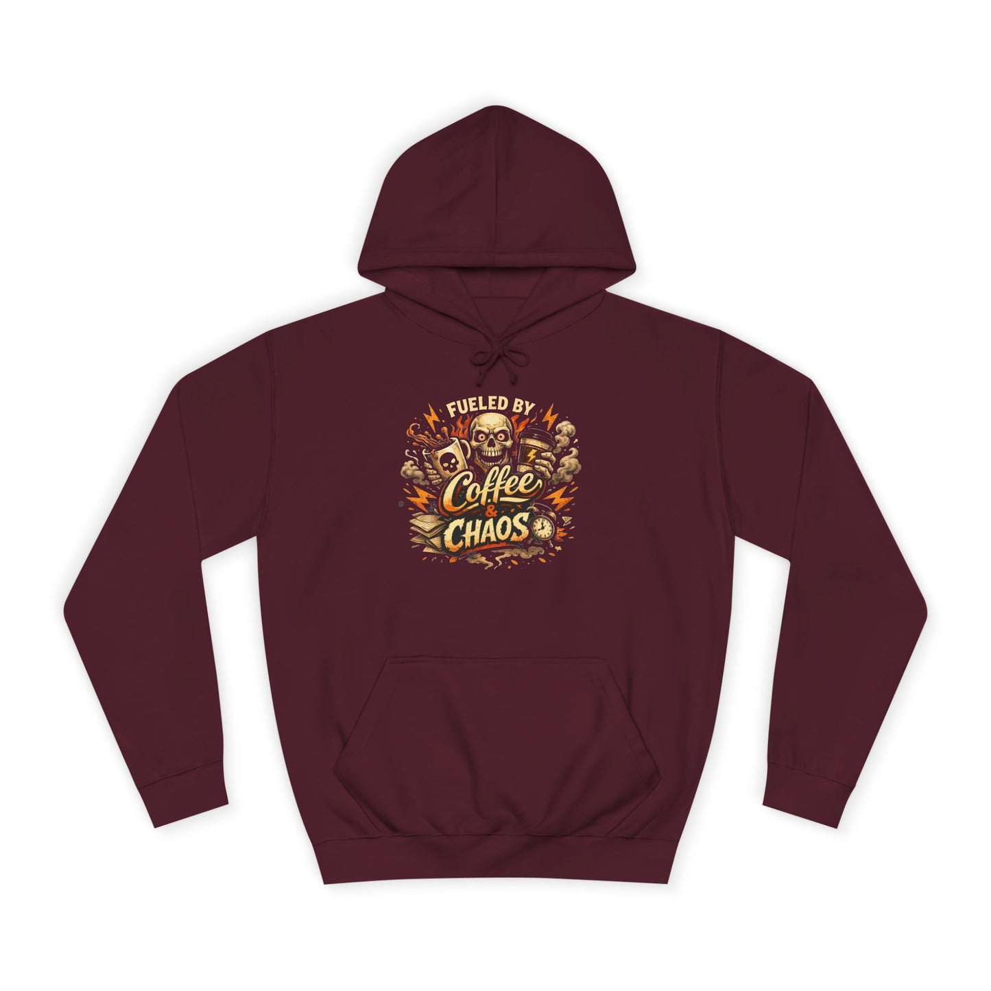 Fueled by Coffee and Chaos Hoodie – College Student Hoodie mit Grafik