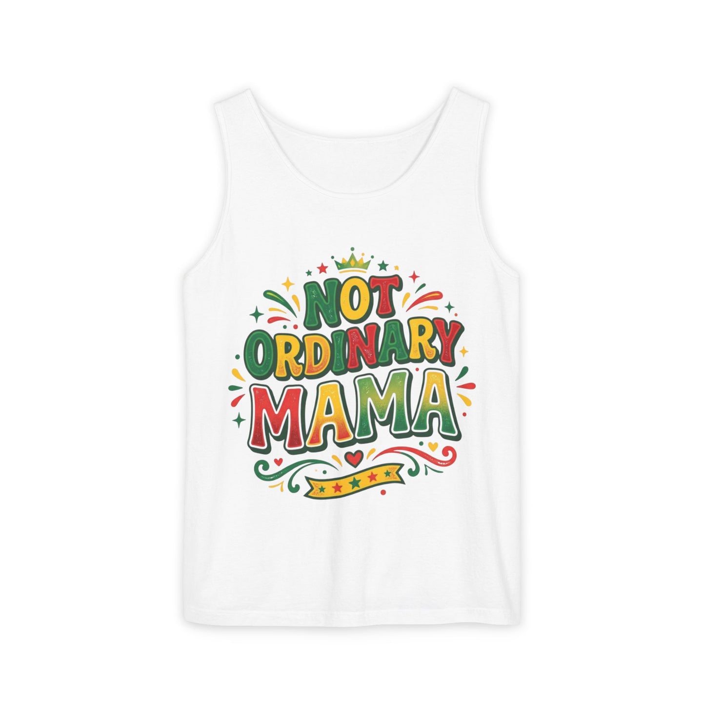 Not ORDINARY MAMA Tank Top — Garment-Dyed Casual Mom Tank